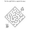 Easy Maze Pack 4 - Shapes , Cat and Mouse Maze, free printable downloads for kids