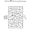 Easy Maze Pack 4 - Shapes , Dog and Bone Maze, free printable downloads for kids