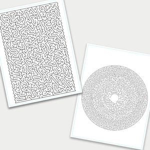 Download Free Printables Hard Maze for kids and adults
