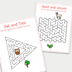 Download Free Printables Easy Maze for kids age 4 to 8
