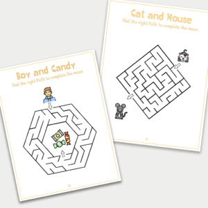 Download Free Printables Easy Maze for kids age 4 to 8